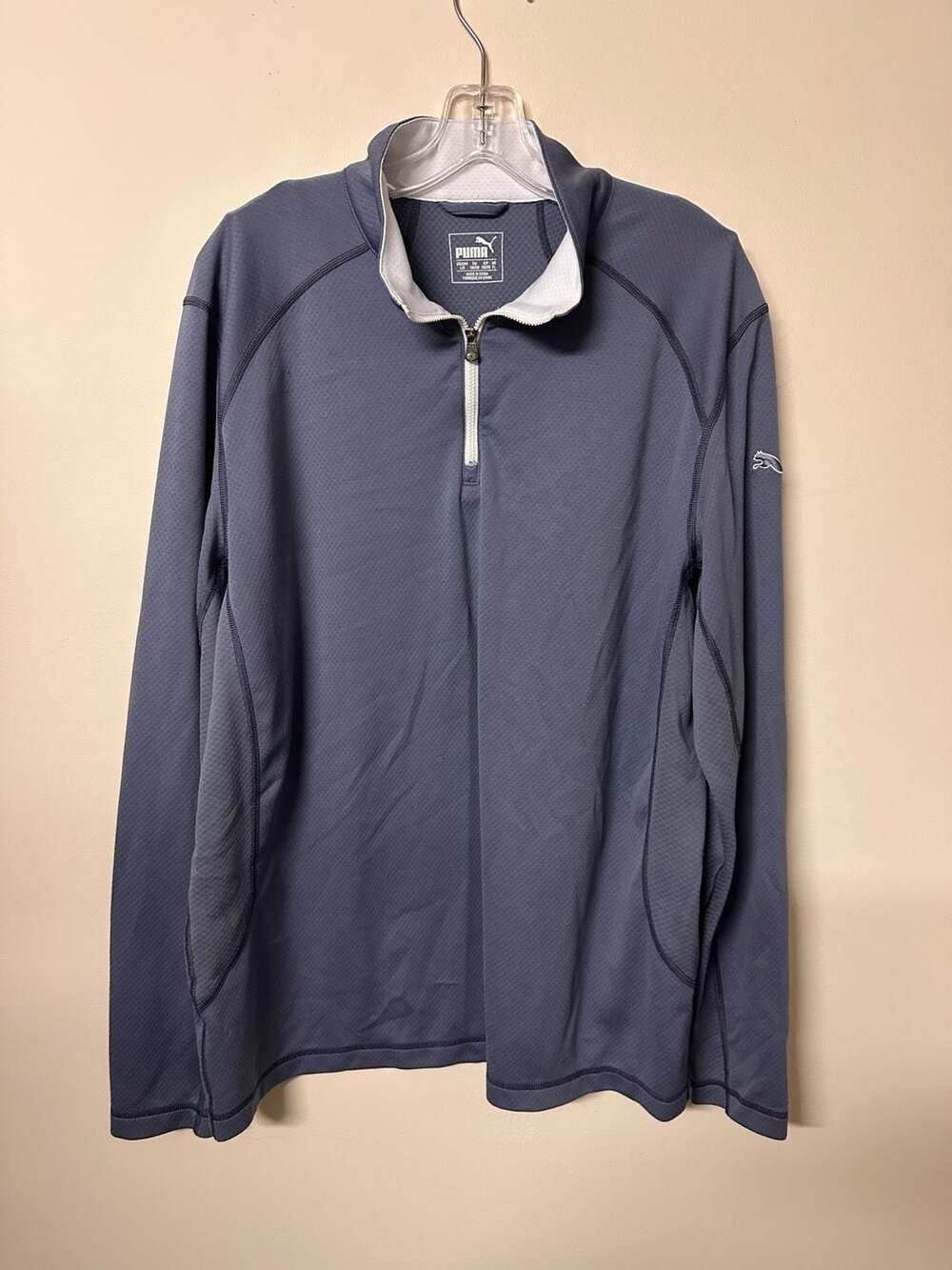 Puma Blue Quarter Zip Pullover Men's Size Large
